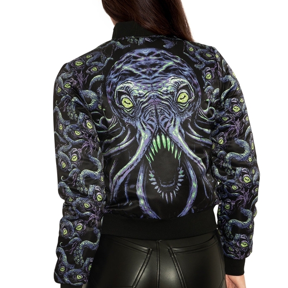 Blackmilk Cthulhu Bomber Jacket XL - Picture 2 of 4